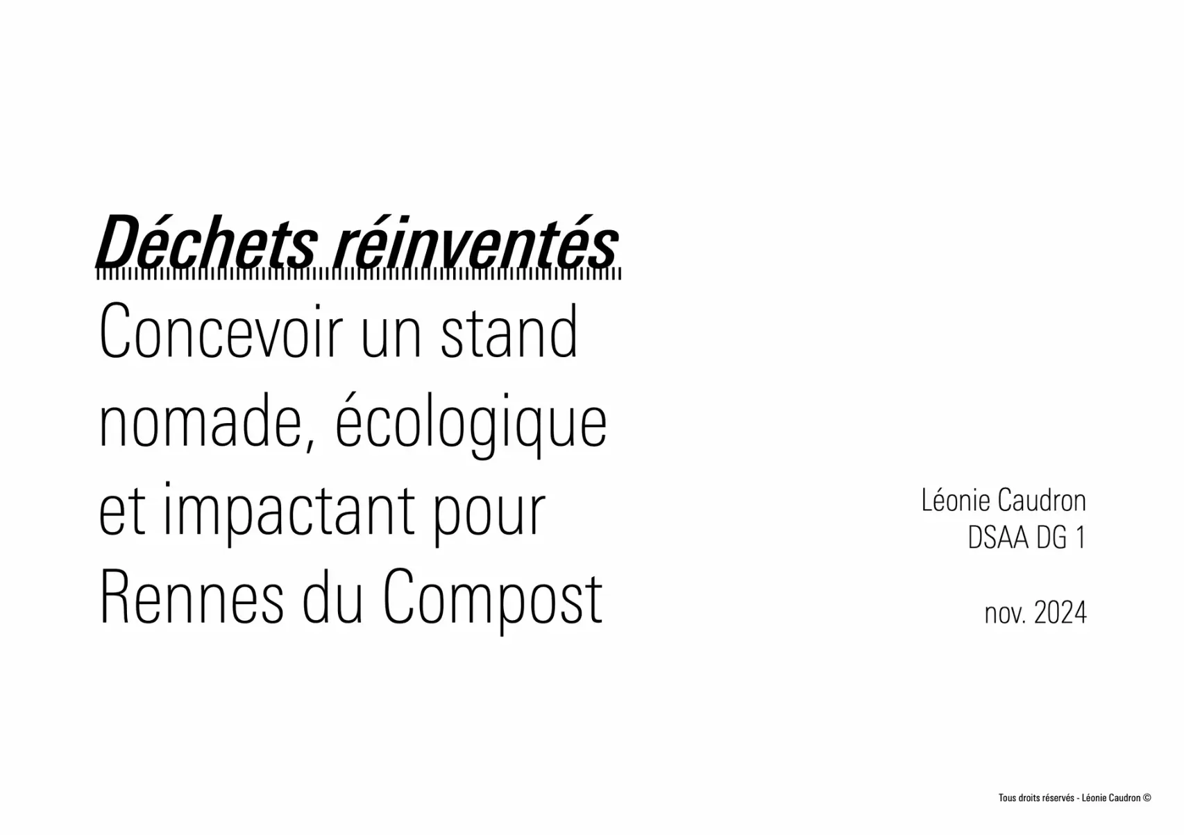 Dossier de présentation